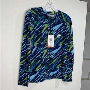 Stylish Blue and Green Swim Coverup